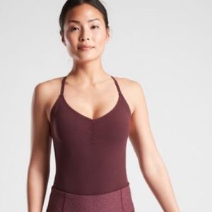 Athleta Bodysuit in Sold out burgundy colorway